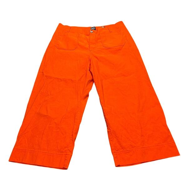 Maeve Pants Women's 20W Orange The Colette High Rise Wide Leg Linen Anthro - Picture 1 of 8